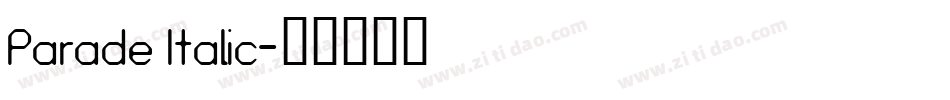 Parade Italic字体转换